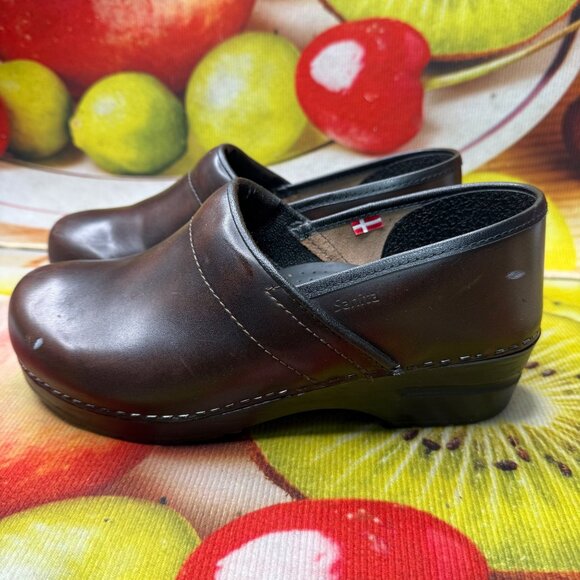 Sanita Shoes - Sanita Original Danish Clogs Womens Size 40 Wide Brown Leather